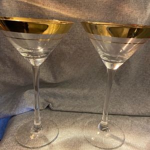 Double banded martini glasses!!